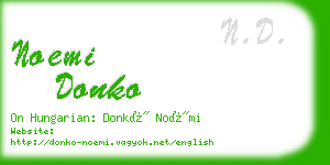 noemi donko business card